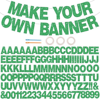 BEISHIDA Glitter Green 116 PCS A-Z DIY Letter Custom Banner Party Decor | 111 by Beishida