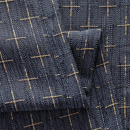 MIULEE Patterned Farmhouse Linen Curtains, Back Tab - Image 5