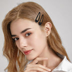 Dofash 2IN Epoxy Snap Hair Clips for Women, 12 Count - Black Amber