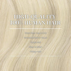 GOO GOO Clip in Hair Extensions Real Human Hair, Remy Human Hair Extensions Clip ins for Women, Natural Human Hair, 16inch 150g 9Pcs, 17A/60A Ash Blonde Highlighted Platinum Blonde