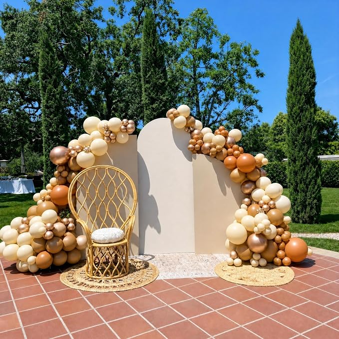 Burnt Orange Copper Fall Balloons - Image 4