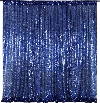 Poise3EHome Blue Sequin Backdrop, 10FT x 10FT Sequin Photography Backdrop by Poise3EHome
