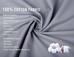 Sunflower Body Pillowcase 100% Cotton Long Pillow Cover/Case Envelope Closure 1 Pack, 21×54 inches Frost Gray, Soft and Breathable