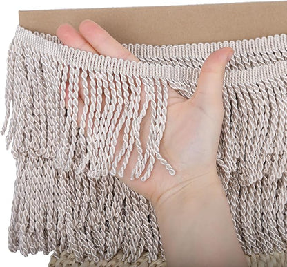 5 Yard Curtain Bullion Fringe Trim-Rayon Tassel Embellishments | 4 Inch Wide - Image 3