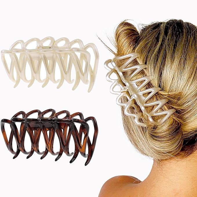 Camila Paris CP3523 French Large Hair Clips for Women Thick Hair for Long Wavy Curly Hair, Girls Hair Claw Clips Styling Big Hair Clip for Thick Hair, Strong Hold No Slip Grip Claw Clip Made in France