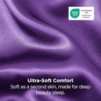 Bedsure Satin Pillowcase 2 Pack Similar to Silk Pillow Cases Standard Size, Pillow Case for Sleeping Women with Envelope Closure, Gifts for Women Men, Purple, 20x26 Inches, 2pcs