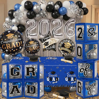 Blue and Silver Graduation Decorations Class of 2026 - Image 3