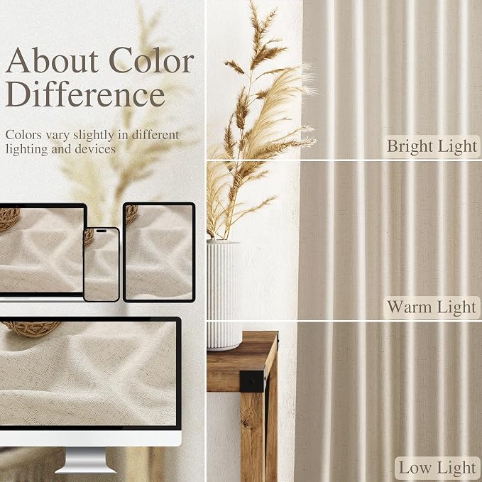 Boho Linen Curtains 84 Inches Long - Image 3
