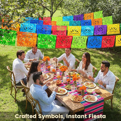DOMESTAR 2 Packs 36 FT Mexican Party Banner, Fiesta Party Decoration | Papel - Image 6