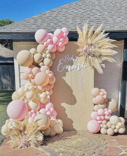 Nude Beige Double Stuffed Balloons Different Size 115Pcs 5/10/12/18" Tan - Image 6