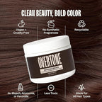 Overtone Semi Permanent Hair Color Conditioner, Espresso Brown, 8 oz, Nourishing, Damage-Free, Color Depositing Mask for All Hair Types with Shea Butter & Coconut Oil, Vegan & Cruelty-Free