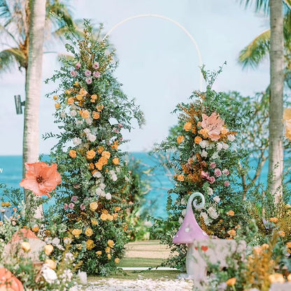 6FT Arch Backdrop Stand White Metal Wedding Arch Backdrop Stand | Metal - Image 3