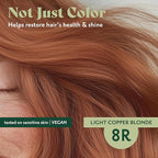 Herbatint Permanent Hair Dye For Women - 8R Light Copper Blonde - For Up To 100% Gray Coverage of Resistant Gray Hair - Ammonia-Free, Alcohol-Free & Vegan - Salon Influenced Hair Color 5.75 fl oz