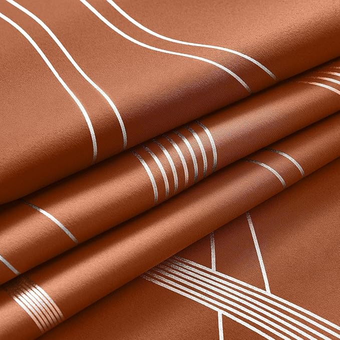NICETOWN Burnt Orange Blackout Curtains - Image 8