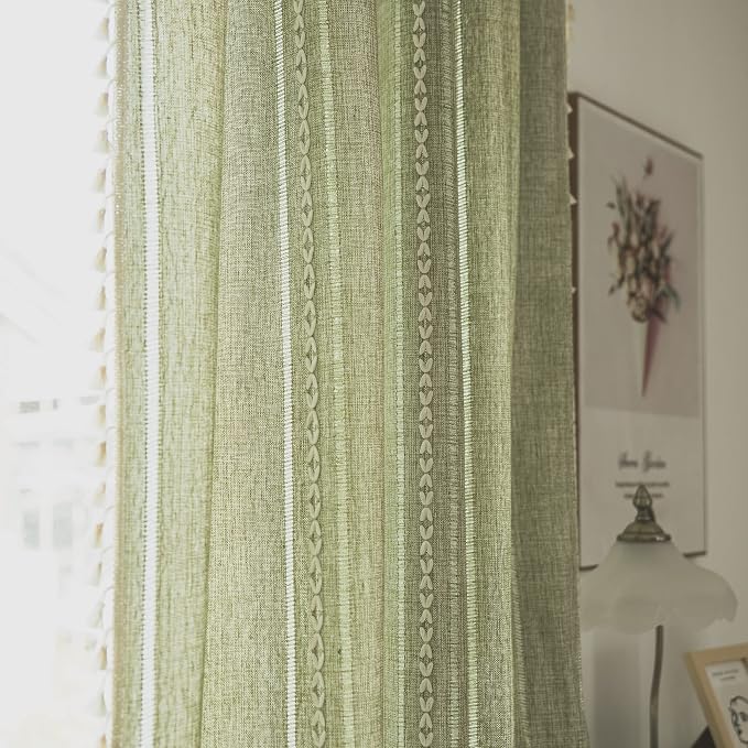 Sutuo Home Boho Curtain for Bedroom Living Room Nursery, Semi-Blackout French - Image 8