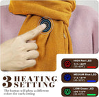 EN'DA professional Heated Scarf for Women and Men with Rechargeable Battery, Winter Electric Scarf for Cold Weather