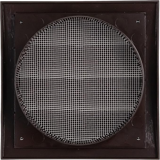 Repa Market 6 Inch Brown Dryer Vent Hood/Duct Cover for Walls or Ducting/ABS Plastic Grille with Flaps & Insect Screen/Exhaust and Dryer Vent Covers for Indoor & Outdoor Use