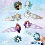 Disney Frozen Kids Hair Clips for Girls Snap Clips 8 Pack Multi Color Ages 3+