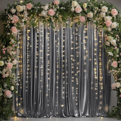 20ftx10ft Black Silver Glitter Sequin Backdrop Curtain - Image 4