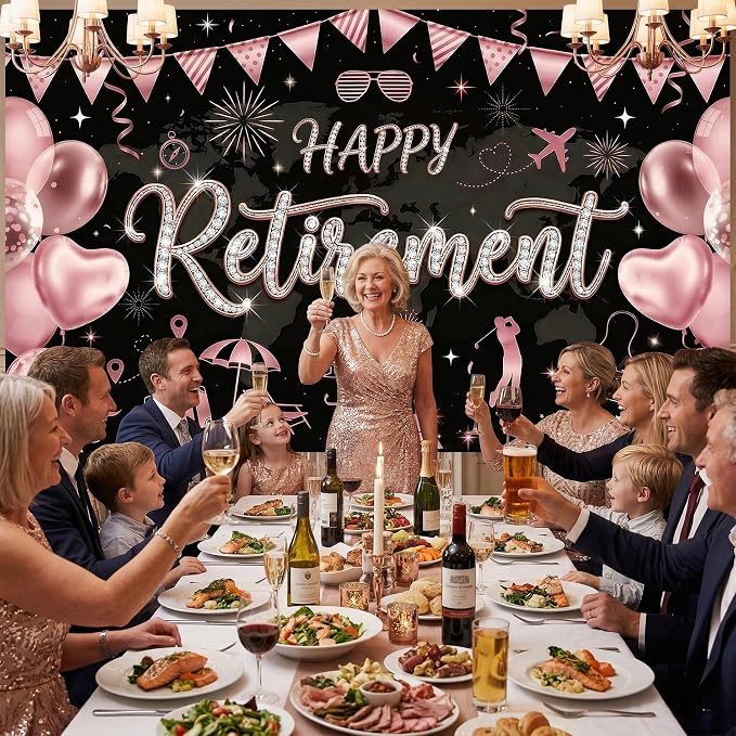 Happy Retirement Backdrop for Women - Image 5