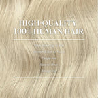 GOO GOO Clip in Hair Extensions Real Human Hair, Remy Human Hair Extensions Clip ins for Women, Natural Human Hair, 18inch 150g 9Pcs, 60A Platinum Blonde