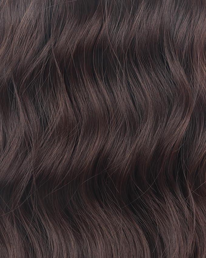 Short Brown Wavy Wigs With Bangs For Women Synthetic Heat Resistant Brown Wigs For Daily Use