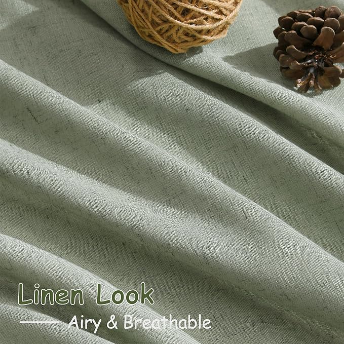 Desert Sage Linen Curtains 108 Inches Long - Image 5