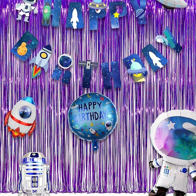 Purple Tinsel Curtain Party Backdrop - Image 8