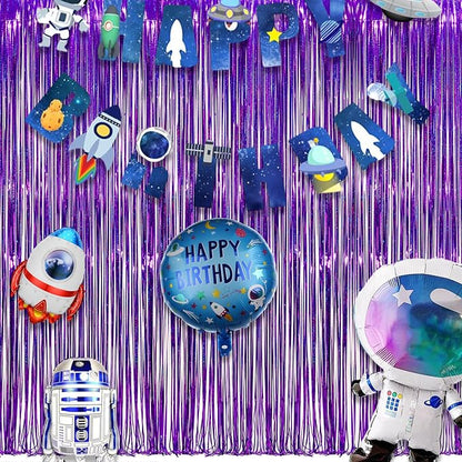 Purple Tinsel Curtain Party Backdrop - Image 8