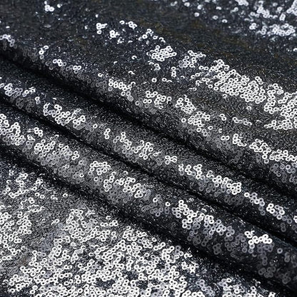Sugargirl Halloween Black Sequin Backdrop Curtain 6 Panels 2FTx8FT Glitter - Image 7