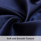 NTBAY 2 Pack Satin Standard Pillowcases for Hair and Skin, Luxurious and Silky Pillow Cases with Envelope Closure, 20x26 Inches, Navy Blue