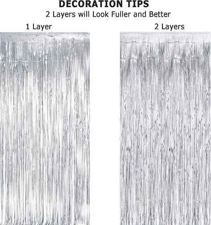Silver Streamers Metallic Party Backdrop - Image 5