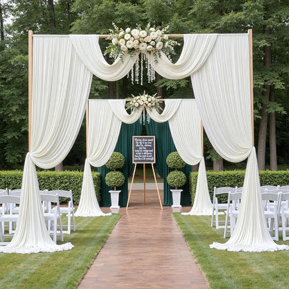 10ft×12ft Ivory Backdrop Curtain - Image 3