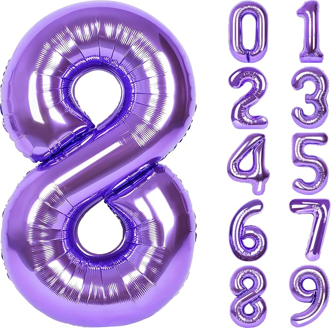 Number Balloons for Birthday Decorations by United-UnicornsParty