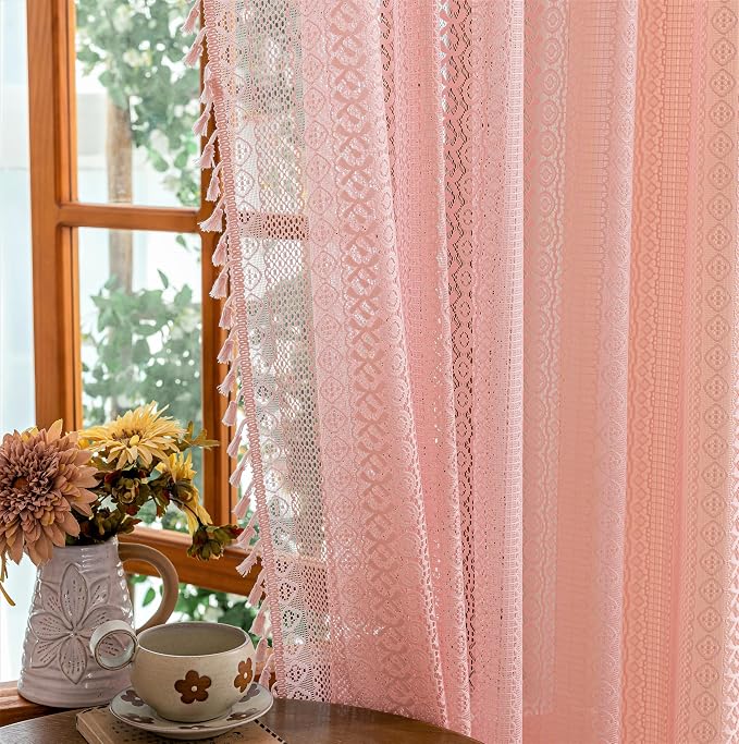 Sutuo Home Lace Sheer Boho Curtains - Image 7