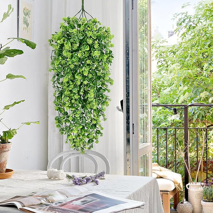 4Pcs Fake Hanging Plants 3ft Fake Plants Vines Greenery | UV Resistant Faux - Image 4