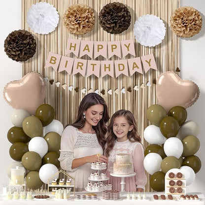 Brown Happy Birthday Party Decorations - Image 5