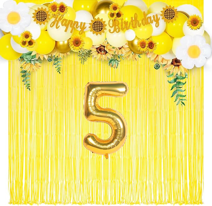 Yellow Streamers Party Backdrop - Image 7