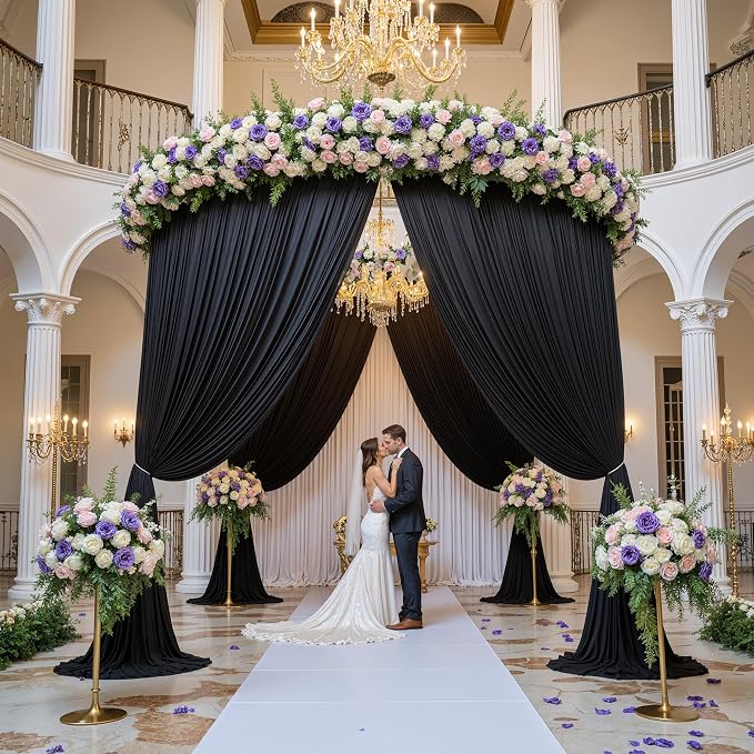 20ft x 15ft Black Backdrop Curtains - Image 4