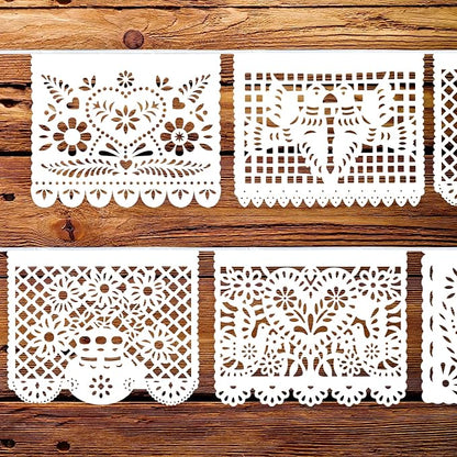 White Papel Picado Banner - Image 5