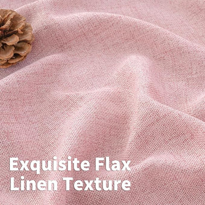 YoungsTex Light Pink Linen Curtains 84 Inch Length - Image 5