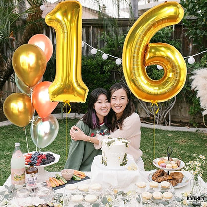KatchOn Gold 16 Balloon Numbers 40 Inch | Gold Number 16 Balloons - Image 7
