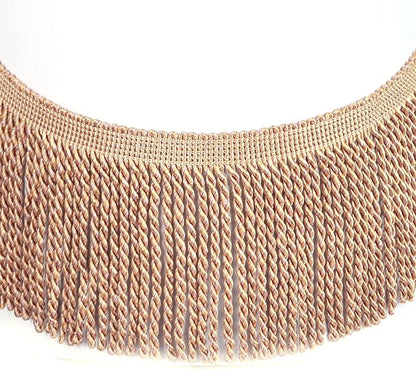 5 Yard Curtain Bullion Fringe Trim-Rayon Tassel Embellishments | 4 Inch Wide by fenghuangwu