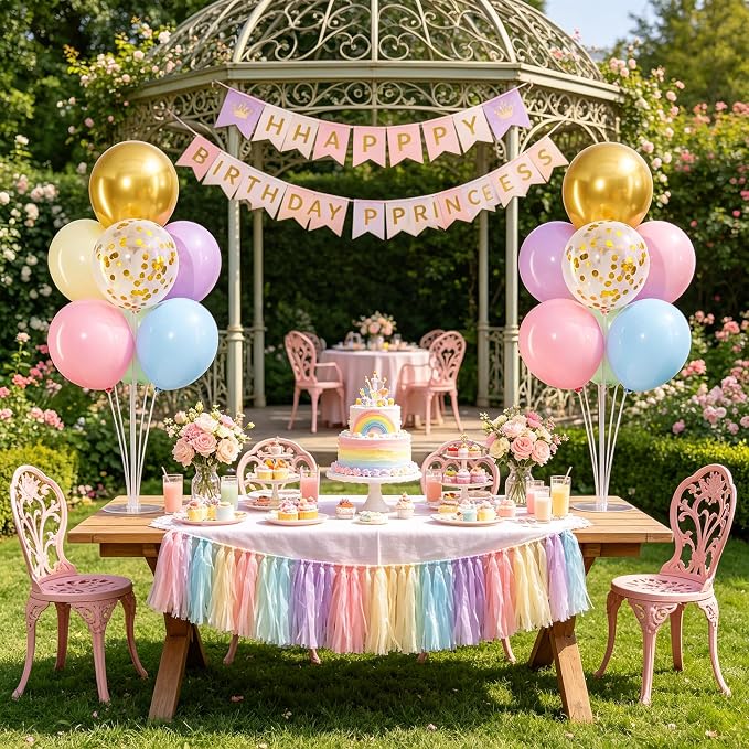 Pastel Princess Balloons Table Centerpieces Stand Kit - Image 7