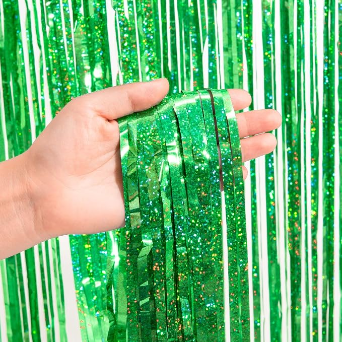BRAVESHINE Foil Fringe Curtains | Photo Booth Party Streamers Backdrop | 3.2 x - Image 7