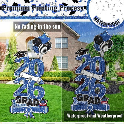 Blue & White 2026 Graduation Decorations, 3.37FT Large Class of 2026 - Image 4