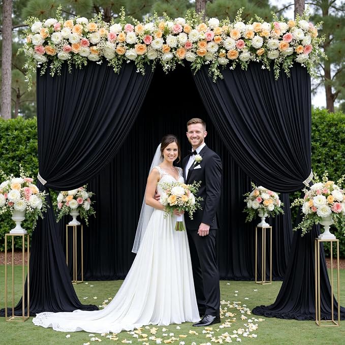 20ft×12ft Black Backdrop Curtain - Image 2