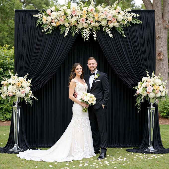 10ft×12ft Black Backdrop Curtain - Image 2