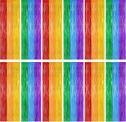 ZATAYE 12 Pack Rainbow Kindergarten Foil Curtain Streamer Decorations | Rainbow by ZATAYE