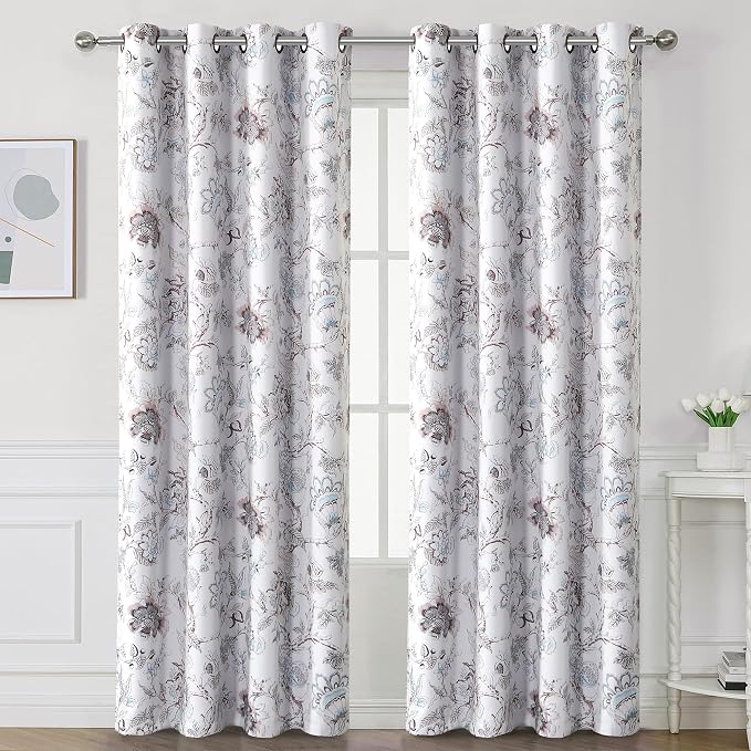 H.VERSAILTEX Blackout Curtains 108 Inch Length 2 Panels Set Floral Print - Image 2